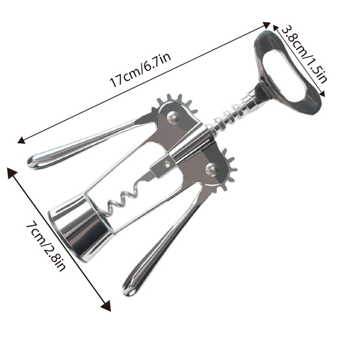 3 Pcs Stainless Steel Wine Corkscrew Bottle Opener Set