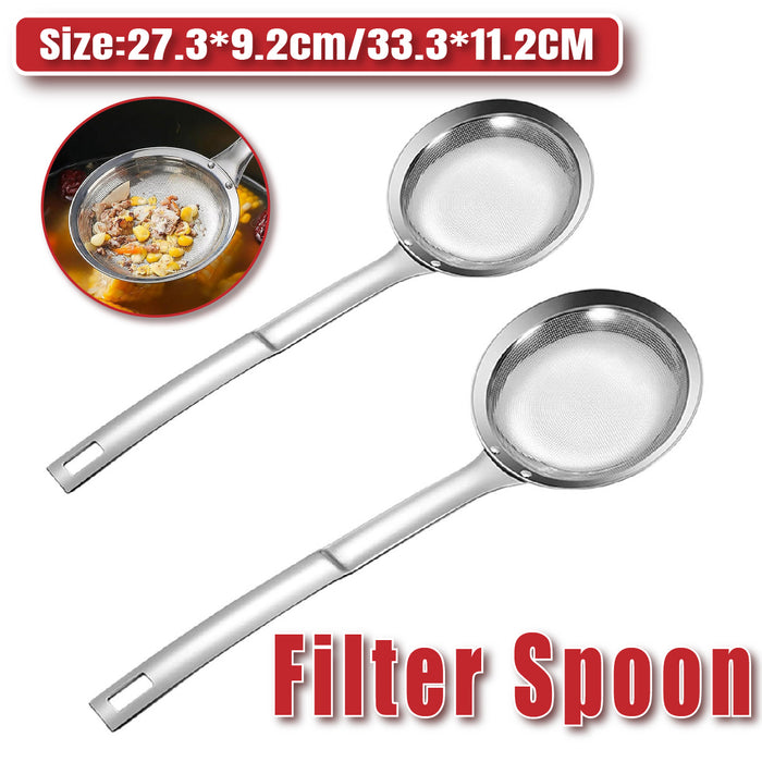 Oil Separator Spoon Stainless Steel Fine Mesh Skimmer
