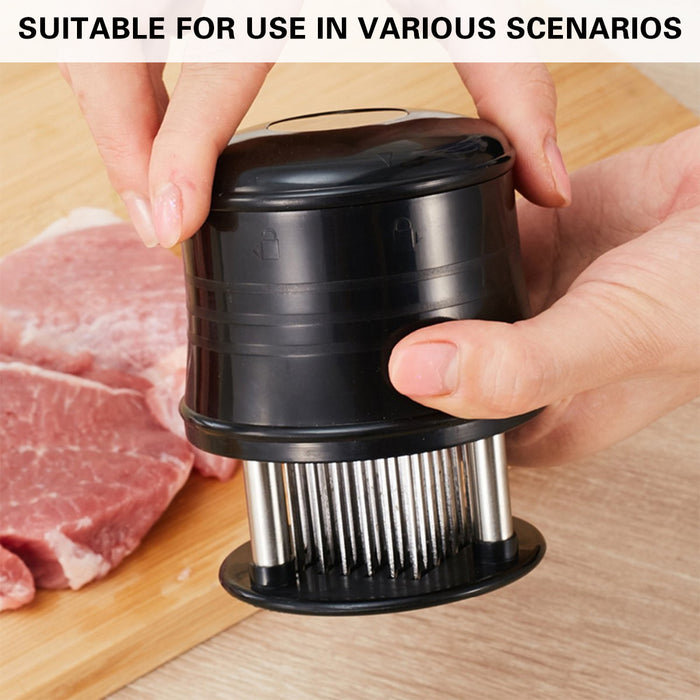 56 Pin Meat Tenderizer with Lock Mechanism Black