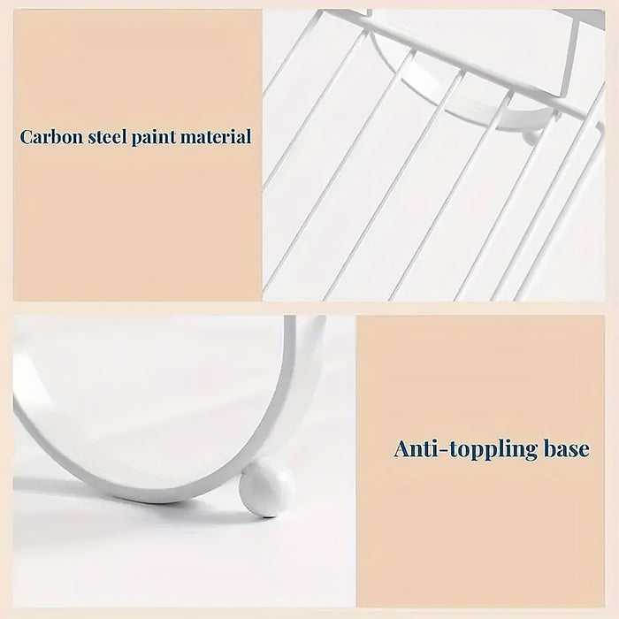 Double Shelf Iron Storage Rack Carbon Steel Countertop Organiser