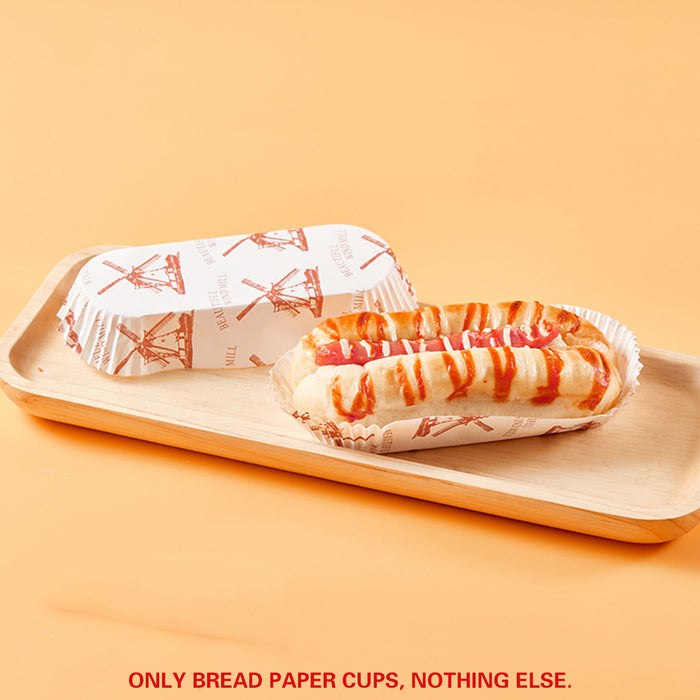 300PCS Bread Paper Cups Food Grade Oil-Proof and High Temperature Resistance