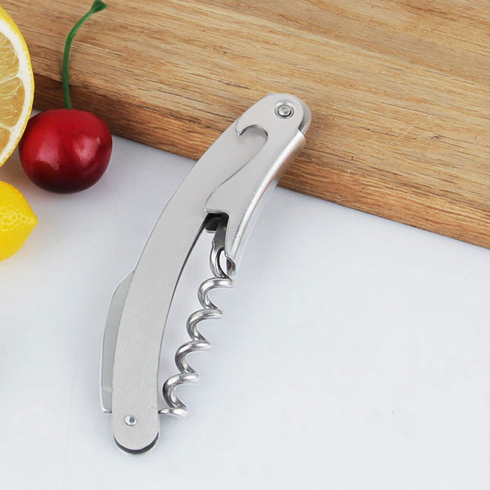 3 Pcs Seahorse Bottle Opener Stainless Steel Foldable Corkscrew