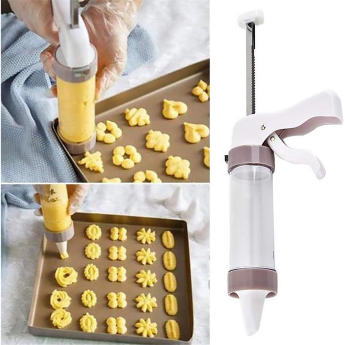 20 Pcs Manual Cookie Press Kit with 6 Nozzles and 13 Stamps