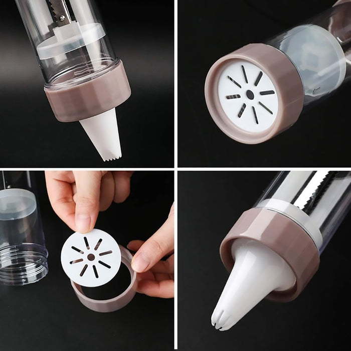 20 Pcs Manual Cookie Press Kit with 6 Nozzles and 13 Stamps