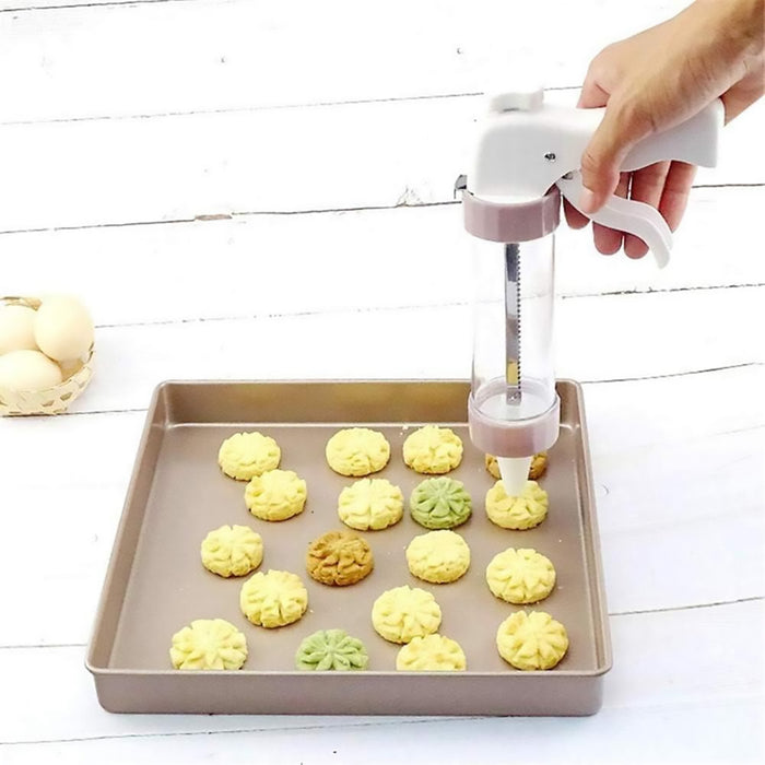 20 Pcs Manual Cookie Press Kit with 6 Nozzles and 13 Stamps