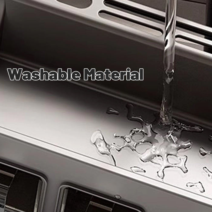 Wall-Mounted Spice Rack with Knife Holder 4 Sealed Drawers