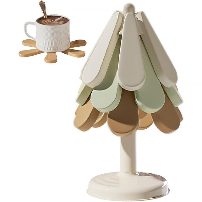 3PCS Foldable Silicone Pot Coaster Set With Stand