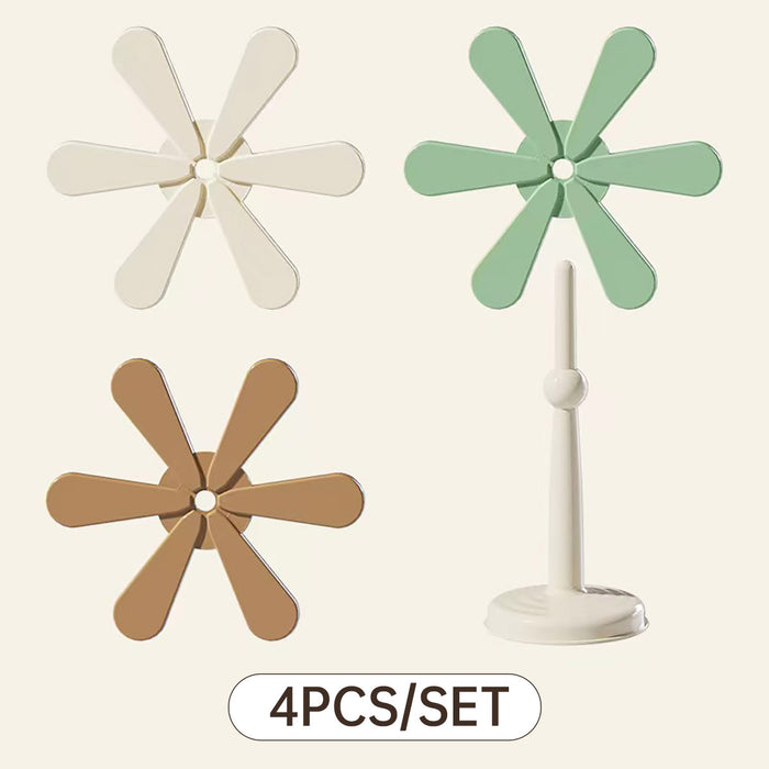 3PCS Foldable Silicone Pot Coaster Set With Stand