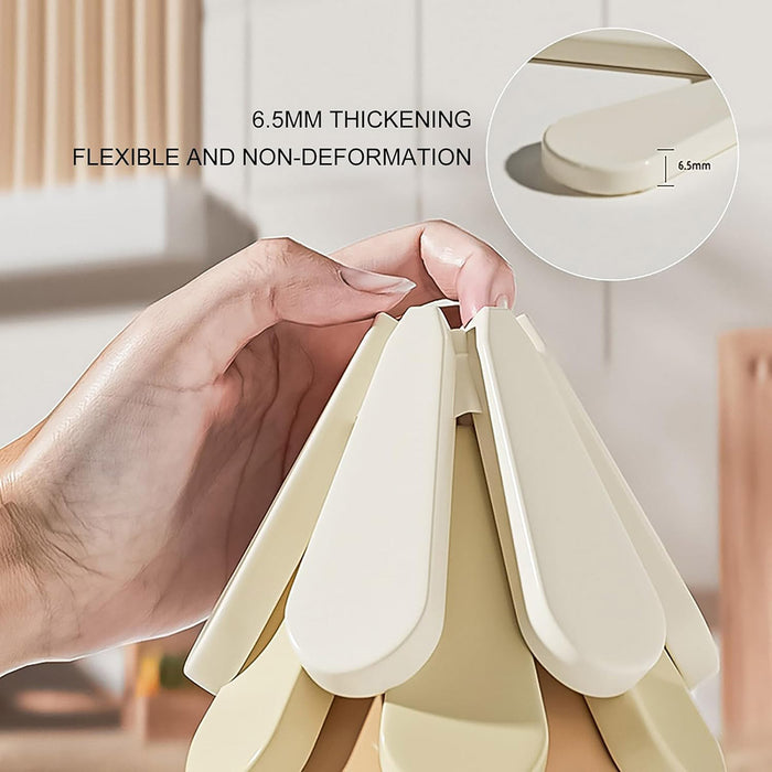 3PCS Foldable Silicone Pot Coaster Set With Stand