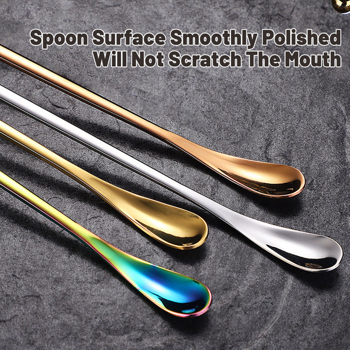 16 Pcs Stainless Steel Stirring Spoons 192mm 4 Colours