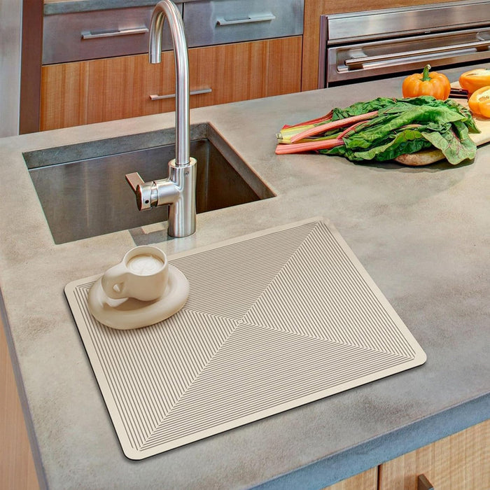 2 Pcs Kitchen Absorbent Draining Mats Heat Insulation Non-Slip 40x30cm