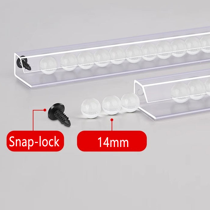 40cm Transparent PVC Ticket Rack with Self-Adhesive Backing