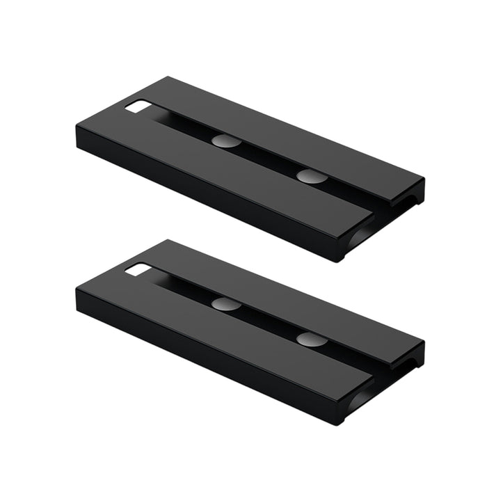 2 Pcs Under-Cabinet Wine Glass Hanging Rack Black HIPS