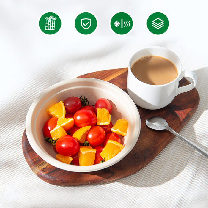 250Pcs Disposable Bagasse Bento Boxes with PP or PET Lids