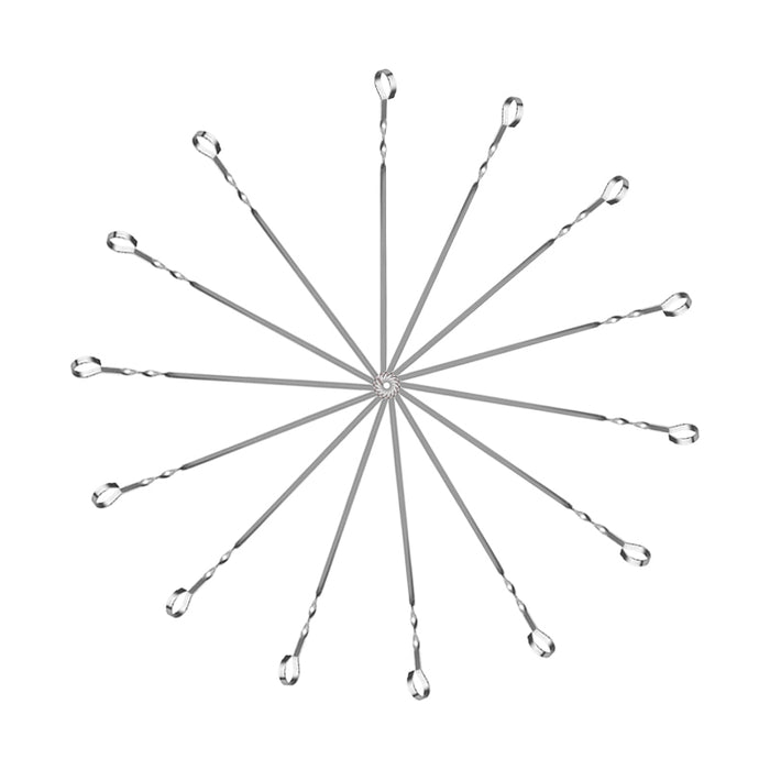 Stainless Steel BBQ Skewers 17 Inch Flat Wide Blade, 17 inches