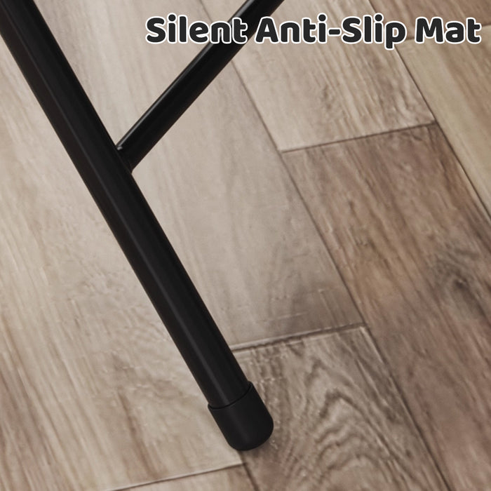 Black Folding Dining Chair, 2pcs