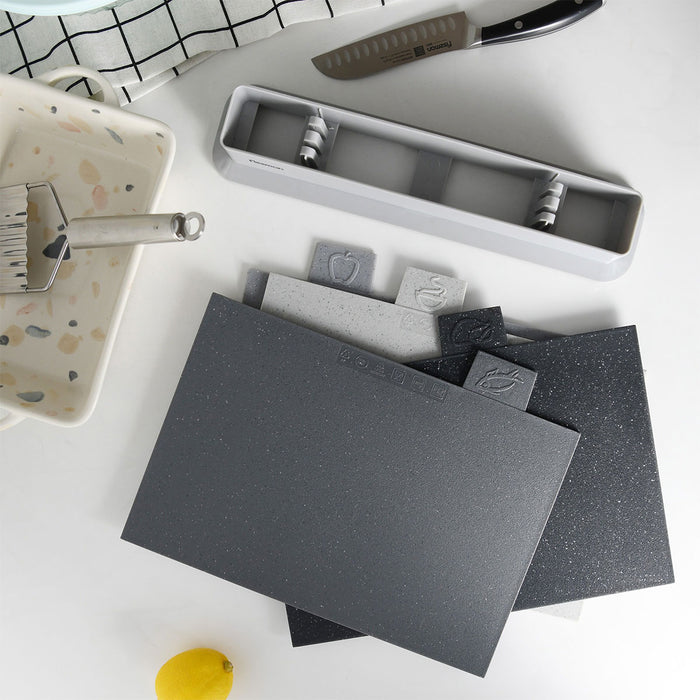 4 Pcs Cutting Board Set Non Slip Colour Coded Kitchen