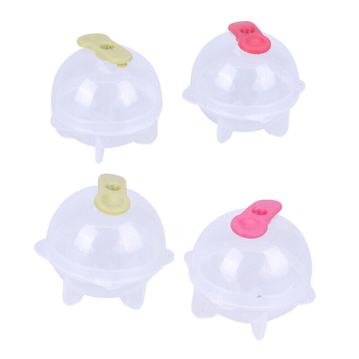 4 Pcs Ice Ball Maker Mould with Silicone Cover Plastic 5.5 x 6cm