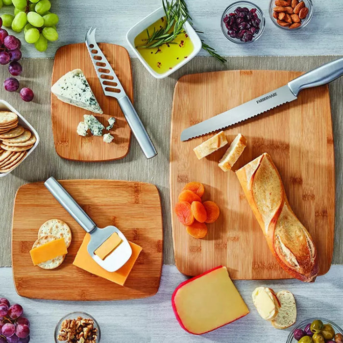 3 Pcs Bamboo Cutting Board Set Multi Size 29.9cm