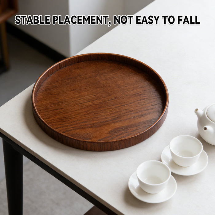 Round Wooden Serving Tray 4 Sizes 21 24 27 and 30 cm Natural Wood Grain
