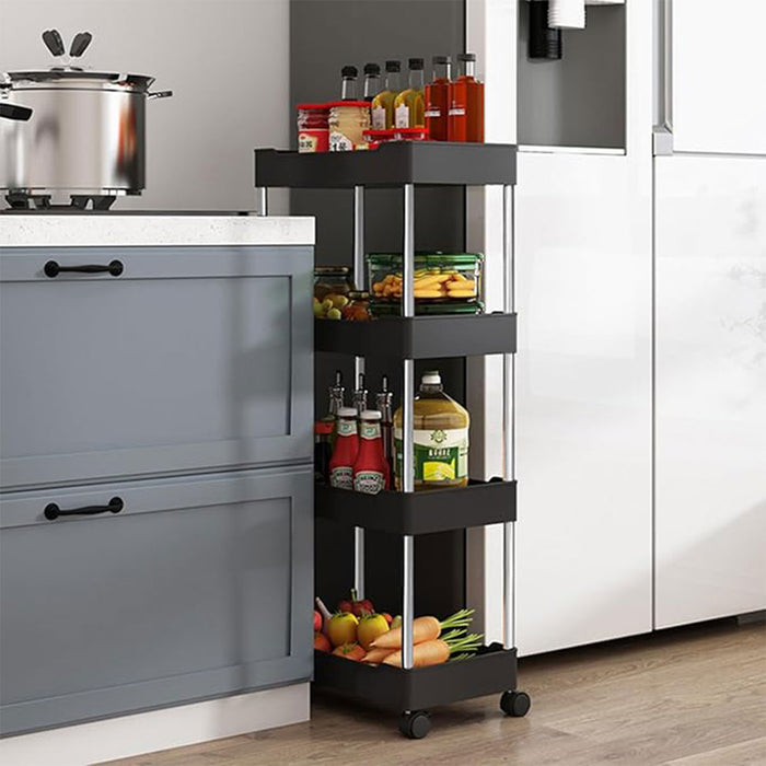 3 or 4 Tier Rolling Storage Cart with 360-Degree Wheels