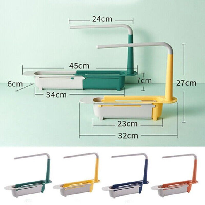 Telescopic Sink Rack Holder Expandable Storage Drain Basket