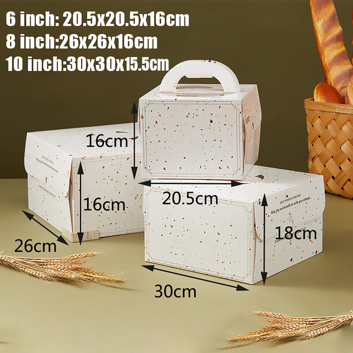 20 Pcs Portable Cake Box with Clear Window Handle 3 Sizes