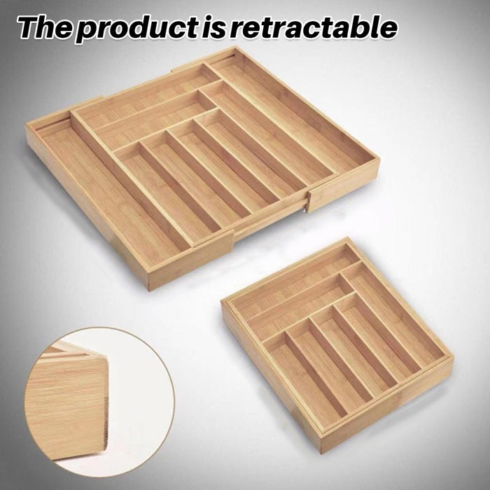 Bamboo Drawer Organiser with 7 8 or 9 Compartments