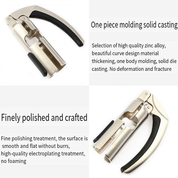 Champagne Corkscrew with Lever Anti Slip Handle Zinc Alloy