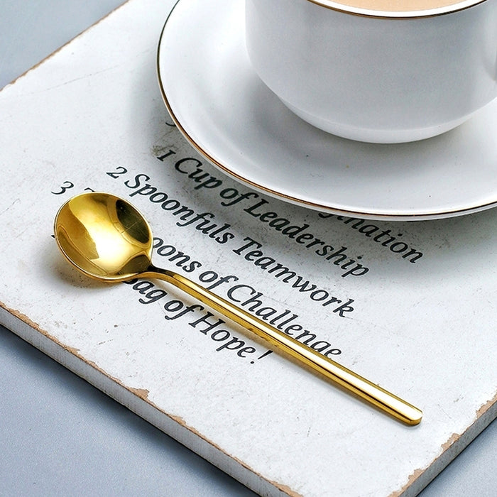 24 Pcs Stainless Steel Stirring Spoons 13cm 15cm Gold Silver