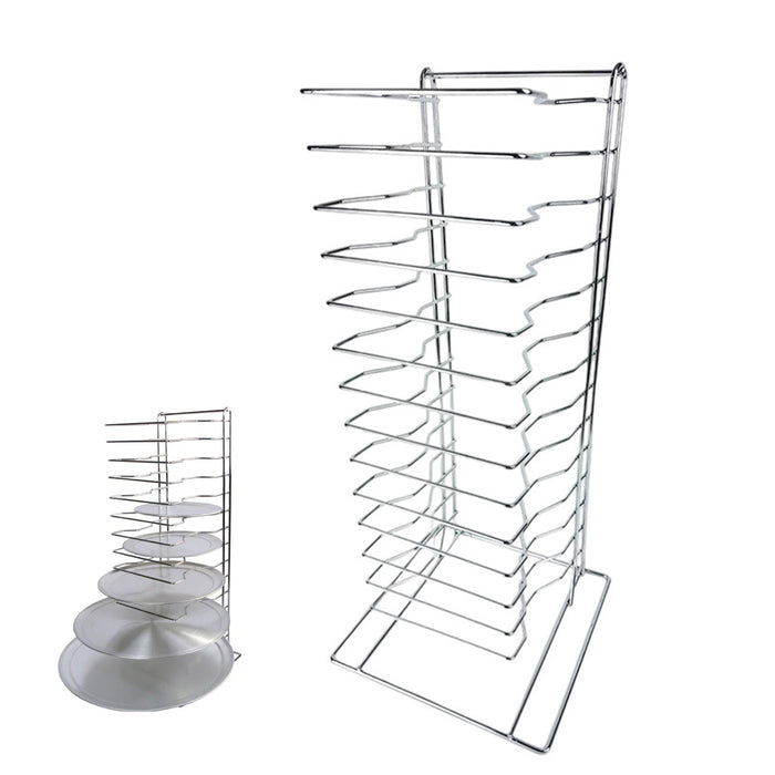 14-Tier Iron Pizza Baking Rack Oven Stand 30.5 x 30.5 x 68.5 cm