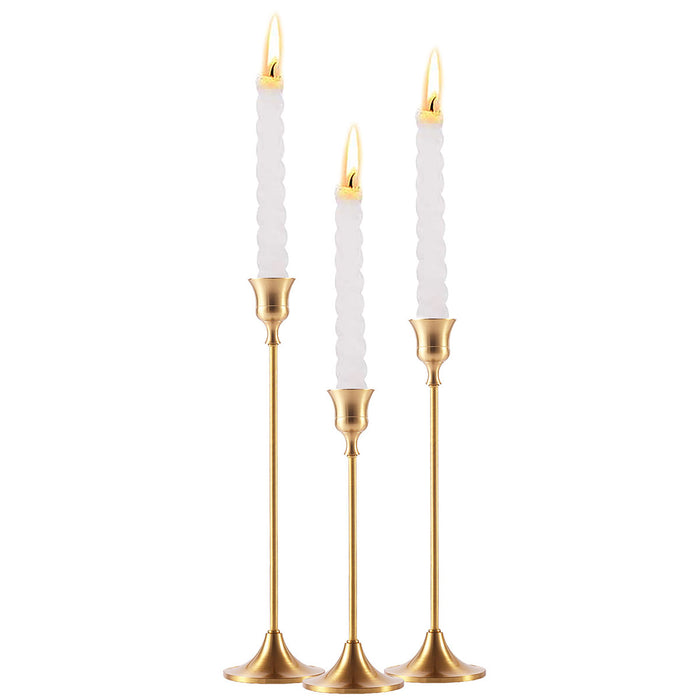 3PCS Metal Taper Candle Holders For Wedding Table Decor