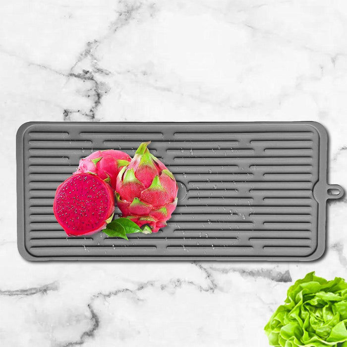 Silicone Drainage Mat Non-Slip Heat Resistant Kitchen Drying Pad 47x20cm