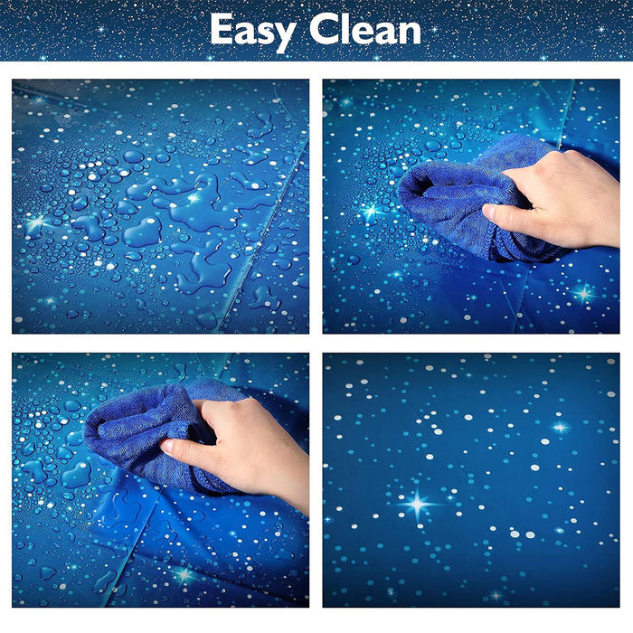2 Pcs Galaxy Theme Plastic Tablecloths Waterproof 137 x 274 cm