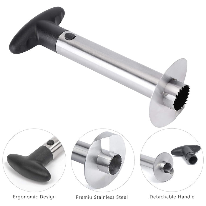 Stainless Steel Pineapple Corer Slicer Peeler Cutter with ABS Handle