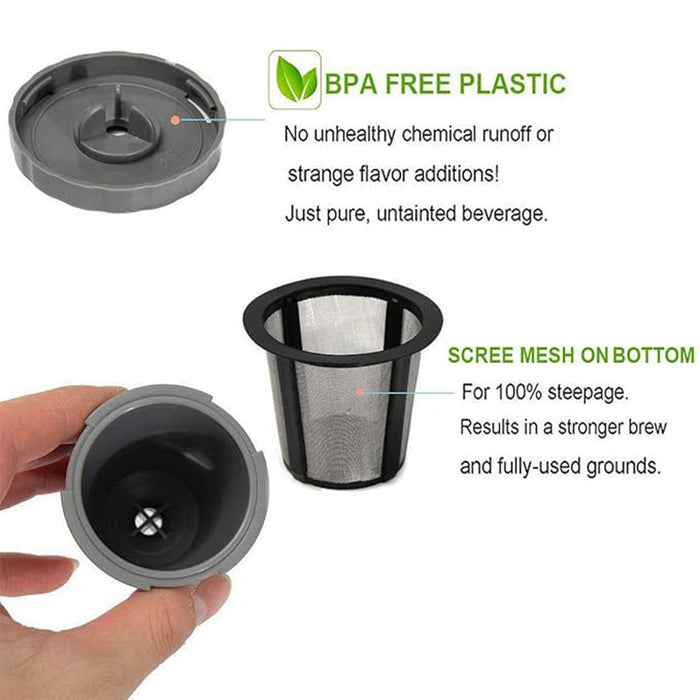 3 Pcs Reusable K Cup Coffee Filters Stainless Steel Mesh