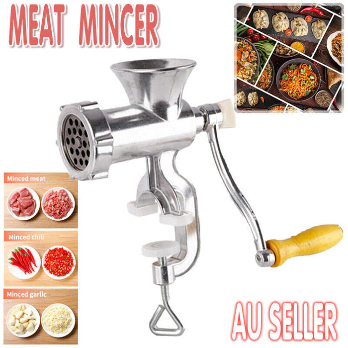Stainless Steel Manual Meat Grinder Mincer with Handle