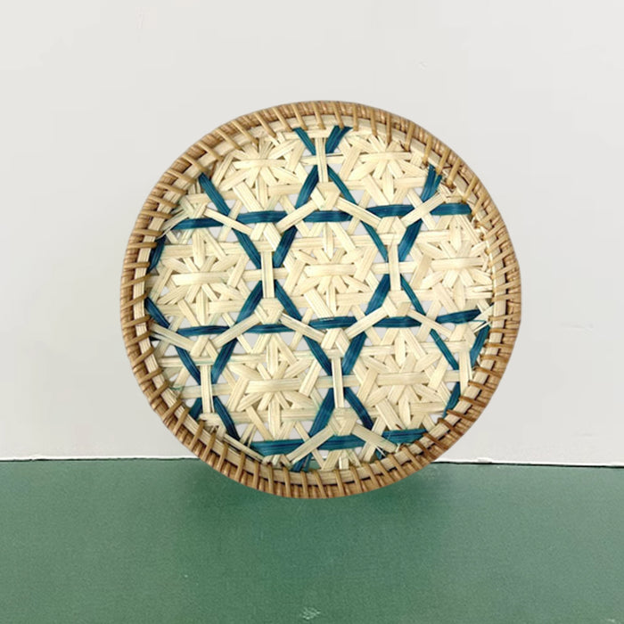 4 Pcs Bamboo Woven Cup Mats Heat Insulation 16 cm