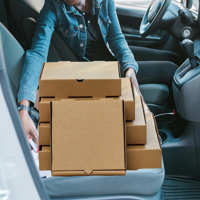 25PCS Pizza Boxes – Durable Corrugated Takeaway Packaging