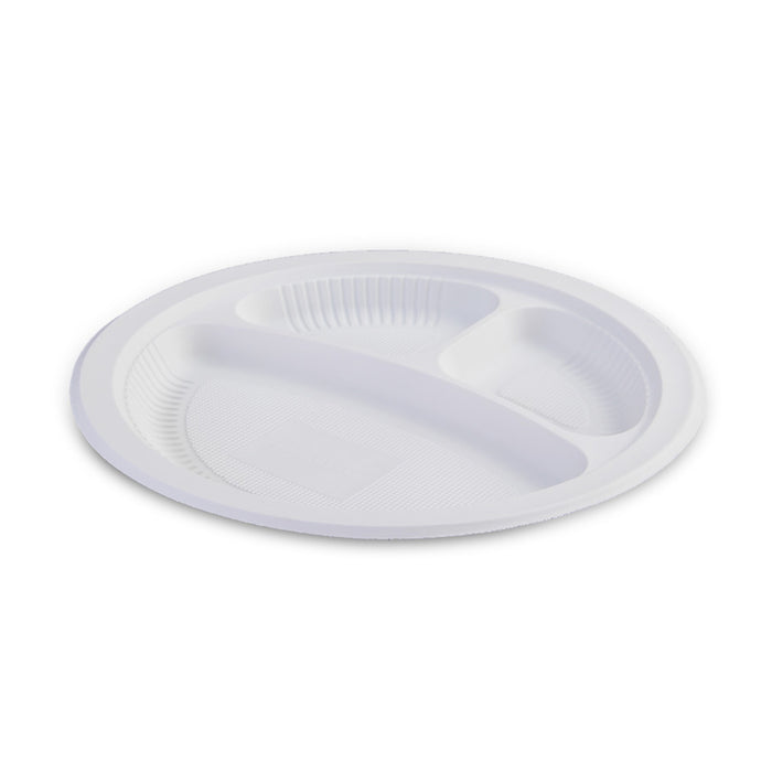 100Pcs Corn Starch Degradable Dinner Plates Eco-Friendly Disposable Tableware