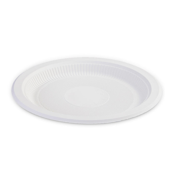 100Pcs Corn Starch Degradable Dinner Plates Eco-Friendly Disposable Tableware
