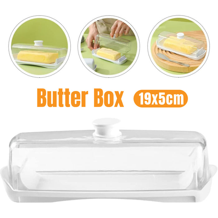 Butter Box with Transparent Lid Airtight Seal 19cm