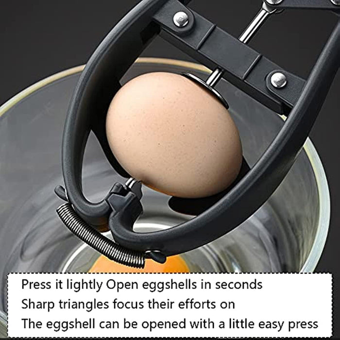 2-in-1 Egg Cracker Opener with Egg White Separator 304 Stainless Steel ABS 21.9 cm