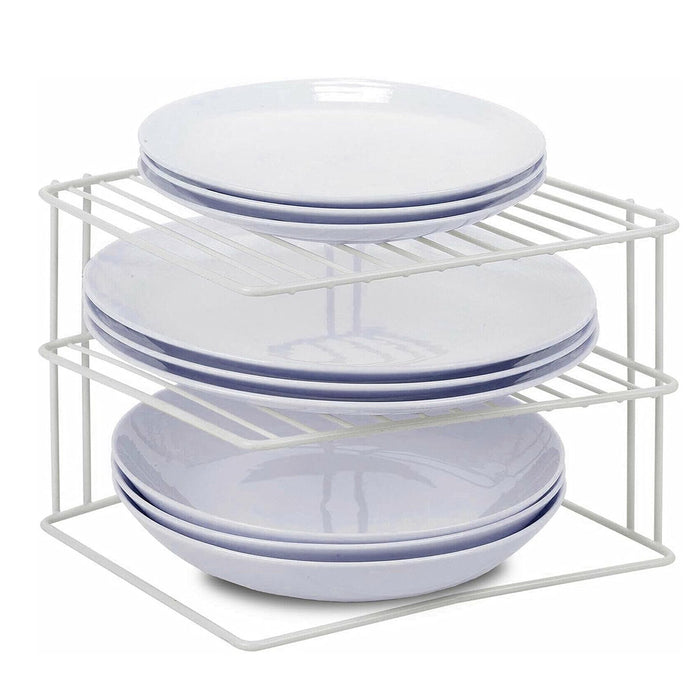 3-Tier Iron Kitchen Storage Rack 225×225×195mm, Black,White