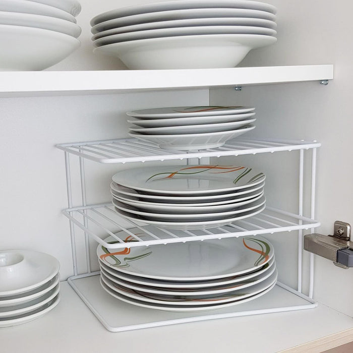 3-Tier Iron Kitchen Storage Rack 225×225×195mm, Black,White