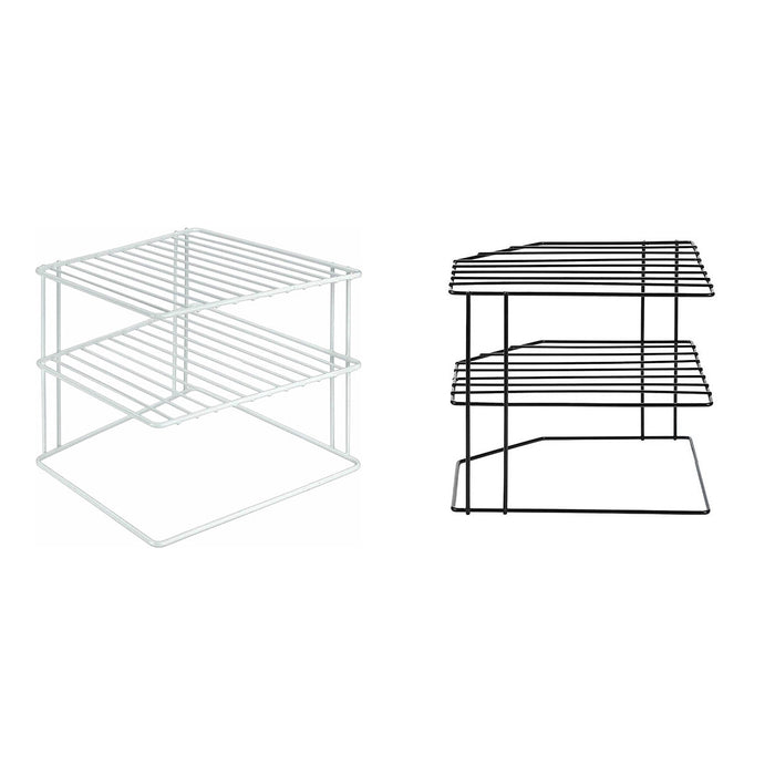 3-Tier Iron Kitchen Storage Rack 225×225×195mm, Black,White