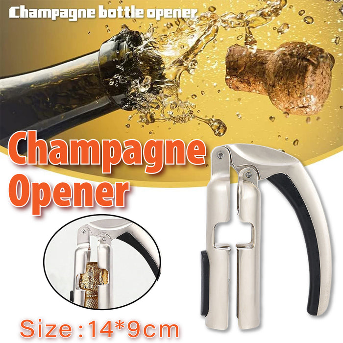 Champagne Corkscrew with Lever Anti Slip Handle Zinc Alloy
