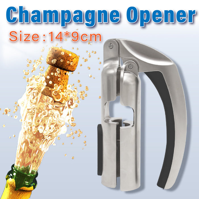 Champagne Corkscrew with Lever Anti Slip Handle Zinc Alloy