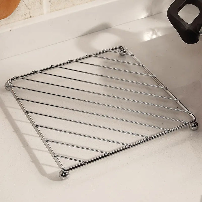 4 Pcs Iron Wire Heat Insulating Trivet Mat 18.5 x 18.5 cm Kitchen Pot Holder