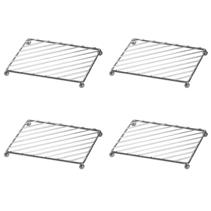 4 Pcs Iron Wire Heat Insulating Trivet Mat 18.5 x 18.5 cm Kitchen Pot Holder